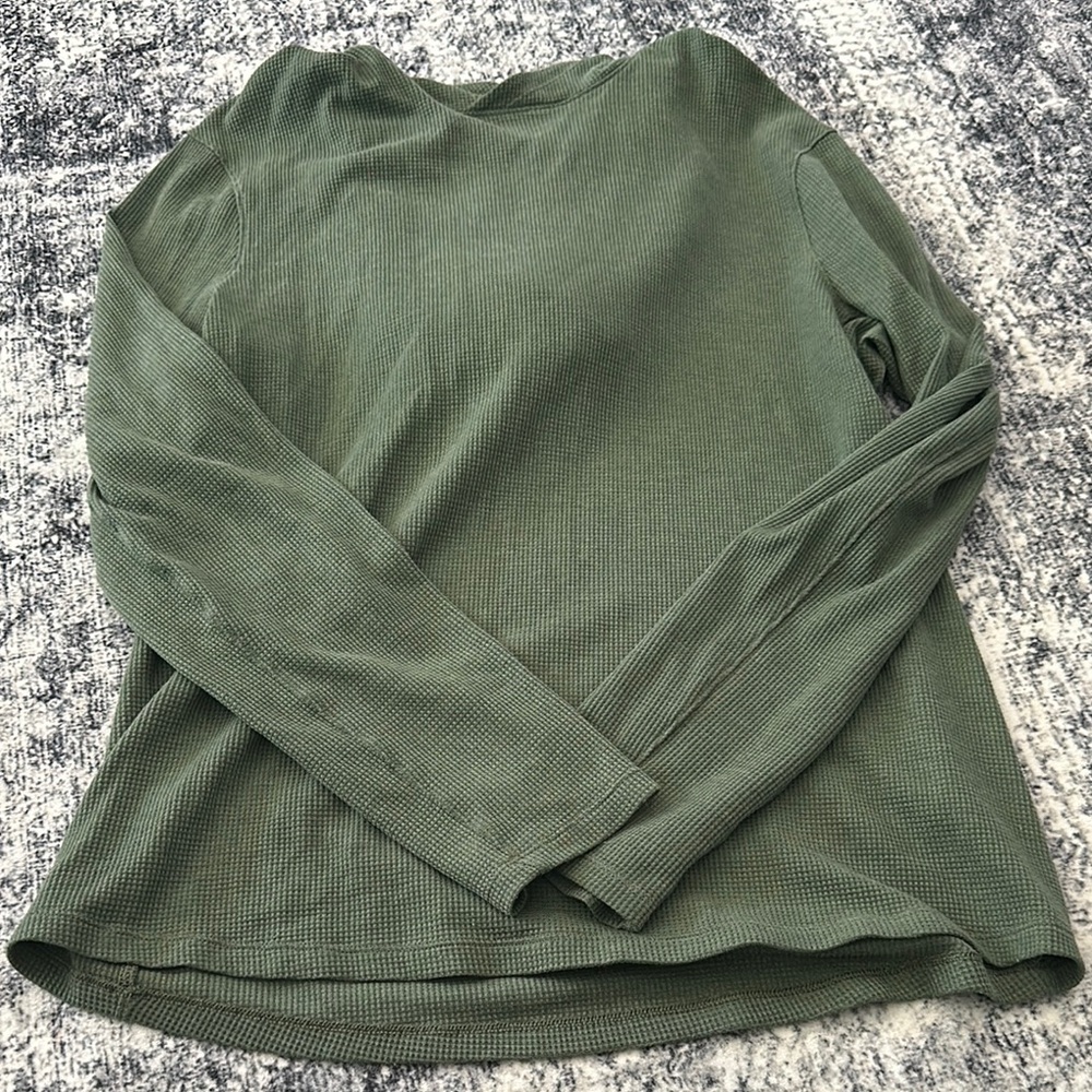 Lululemon Athletica Green Fitted Long Sleeve Hoodie